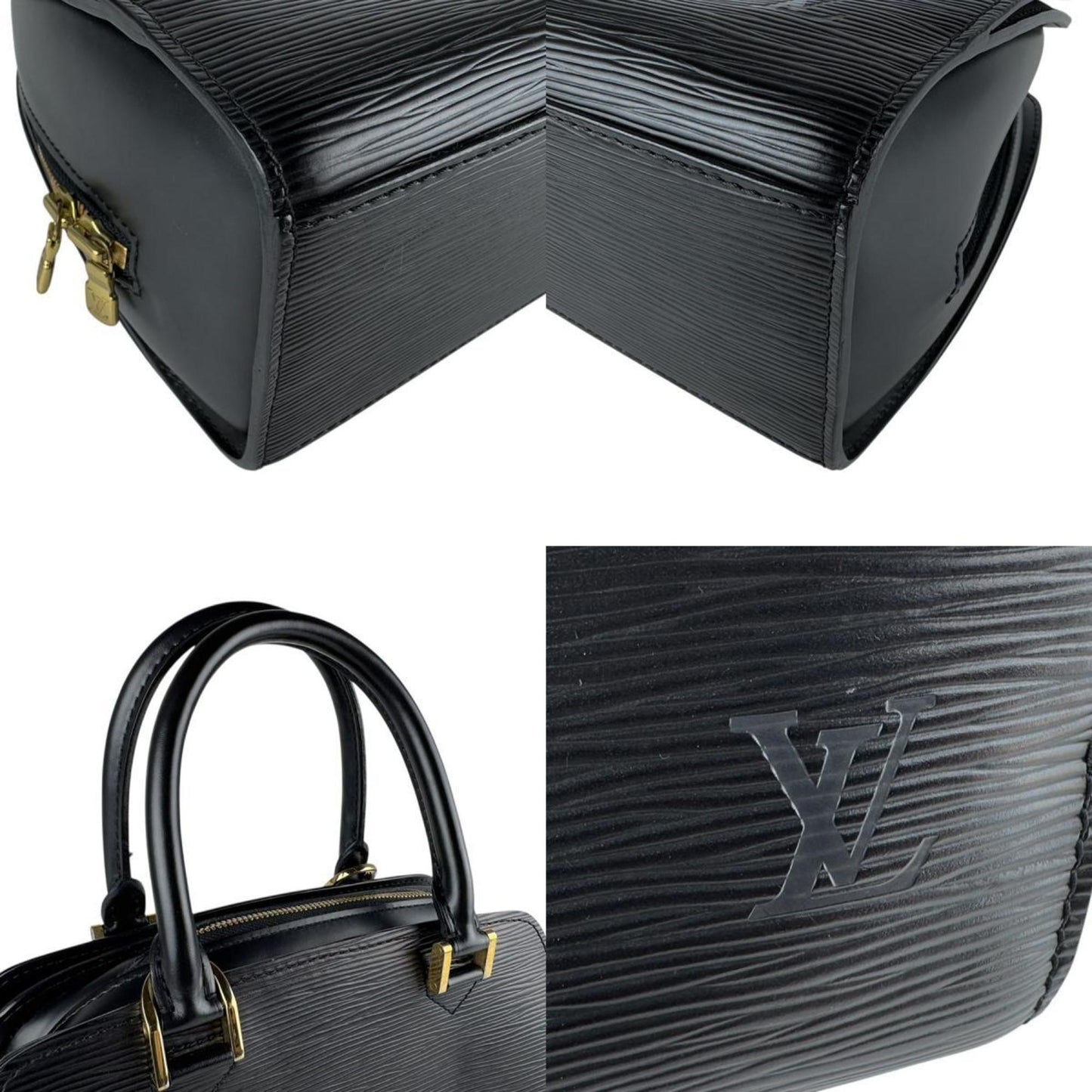 Louis Vuitton Epi Pont Neuf Handbag In Black And Gold