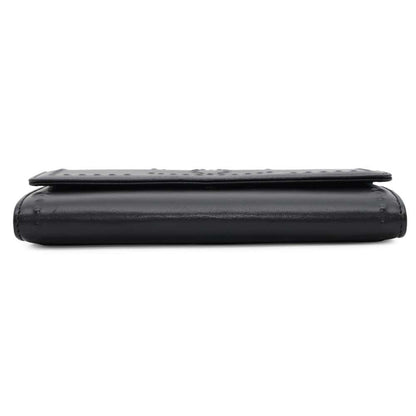 Chanel Chain Wallet Coco Mark Leather Chanel Black