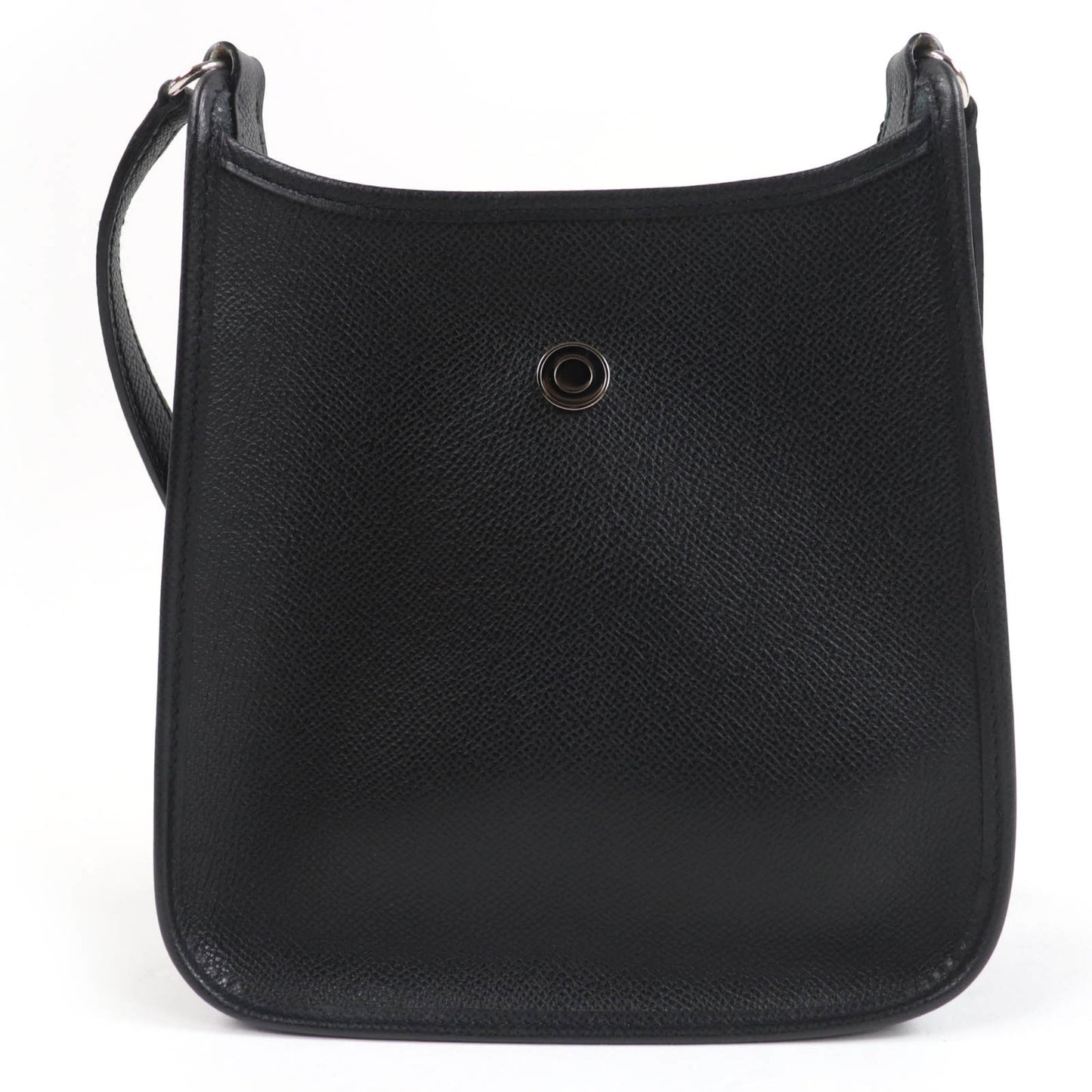 Hermes Vespa Tpm Shoulder Bag In Black With Epsom Leather And Silver Hardware