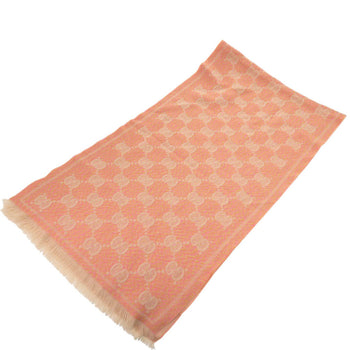 Gucci 627011 Wool Pink Stole Scarf Yellow 0504 Gucci