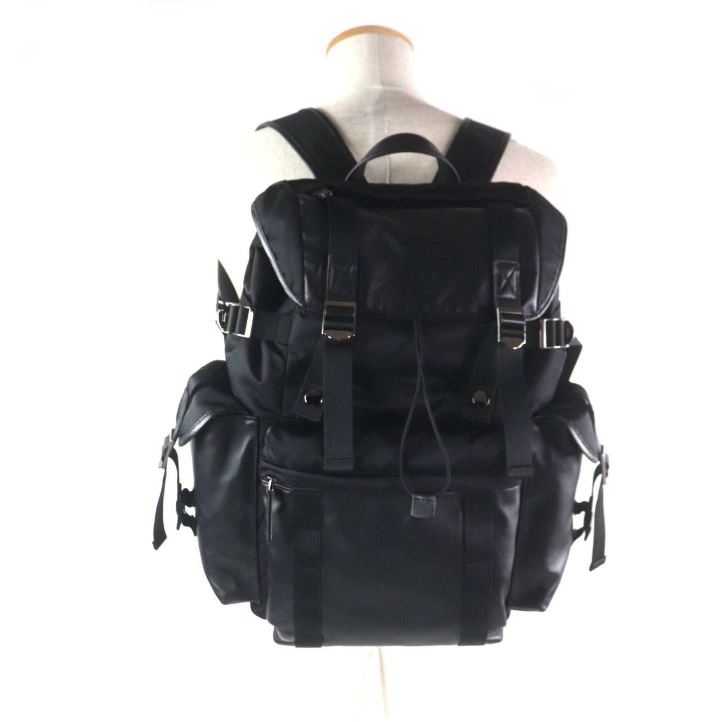 Tod'S Xbmtrkg0300Spfb999 Medium Fabric And Leather Backpack With Engraved Logo