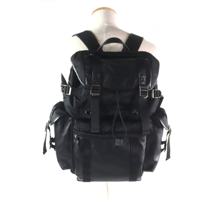 Tod'S Xbmtrkg0300Spfb999 Medium Fabric And Leather Backpack With Engraved Logo