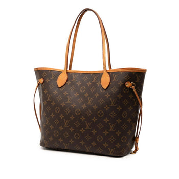 Louis Vuitton Monogram Neverfull Mm Shoulder Bag Tote M40156 Brown Leather