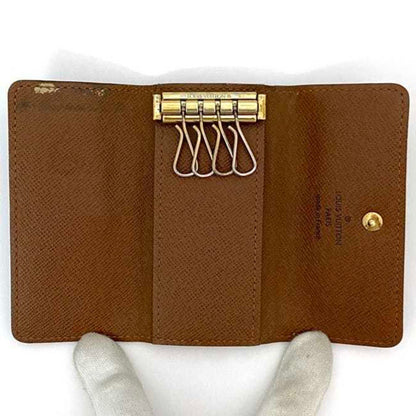 Louis Vuitton 4-Ring Key Case Ec-21457 Brown Monogram M69517 Canvas Ct2172 Louis Vuitton Key Holder