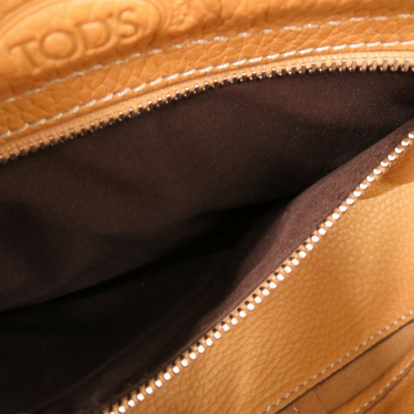 Tod'S Leather Yellow Beige Handbag 0438Tod'S