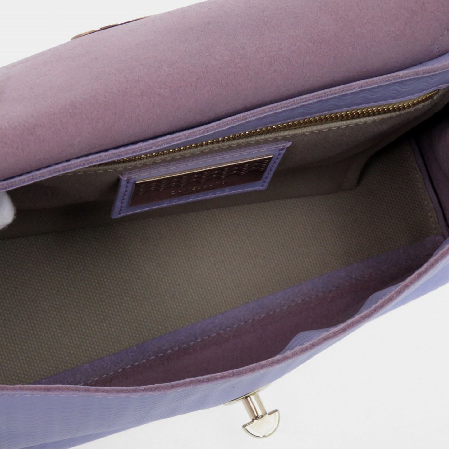 Like New Zanellato Postina L Brandine 2-Way Leather Handbag 30134005 Purple 0617