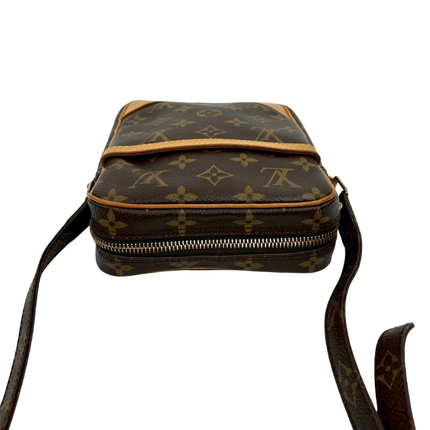 Louis Vuitton Danube Monogram Leather Mini Shoulder Bag/Pochette/Sacoche Brown 22685