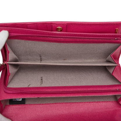 Fendi Zucca Long Wallet 8M0297 Brown Pink