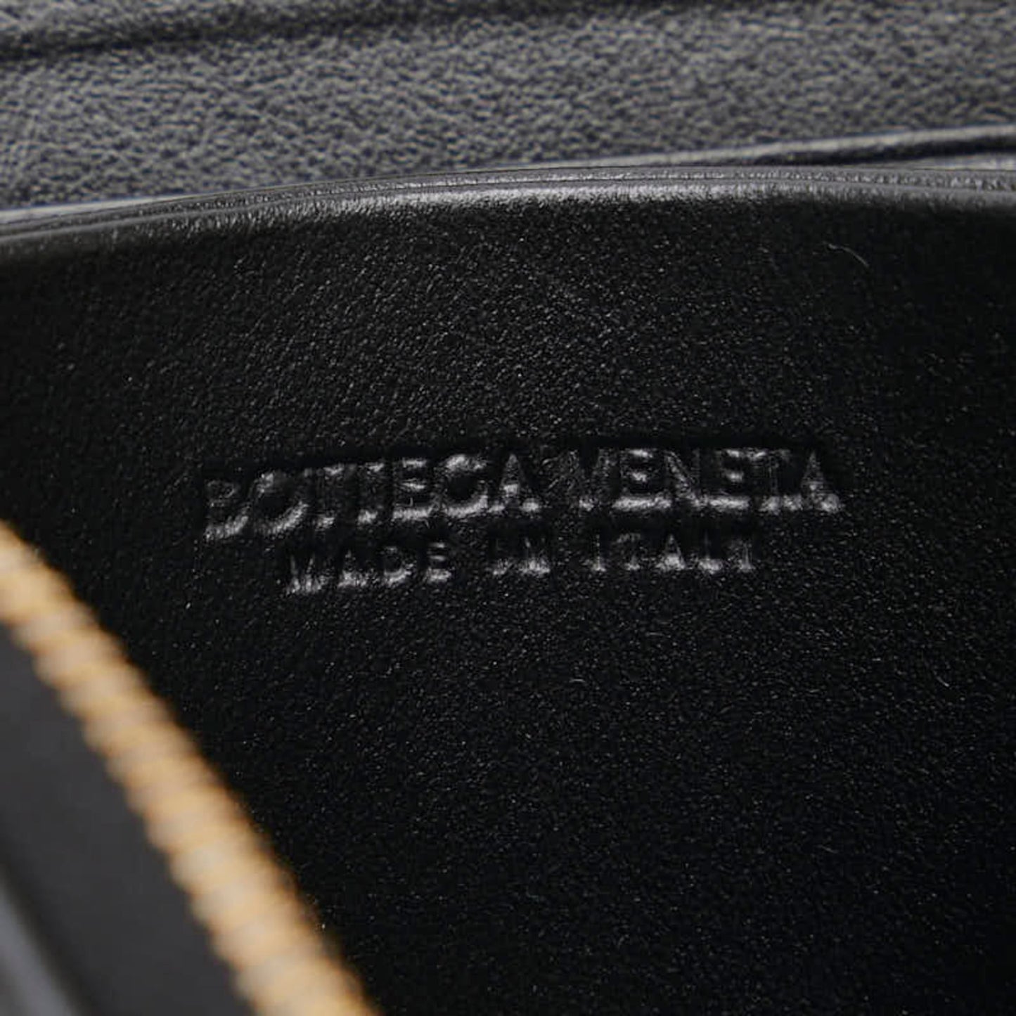 Bottega Veneta Intrecciato Wallet/Coin Case Compact Wallet Black Leather