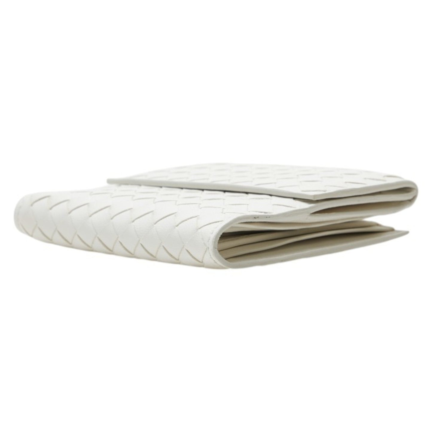 Bottega Veneta Intrecciato Bi-Fold Wallet White Leather