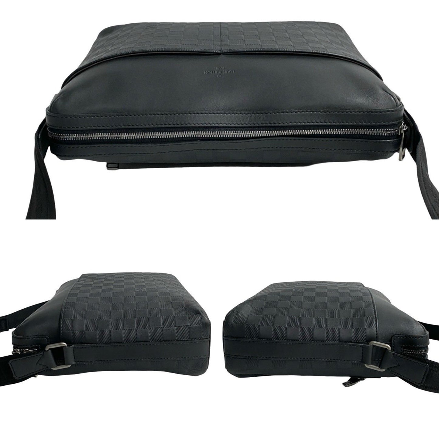 Louis Vuitton Calypso Mm Damier Infini Leather Shoulder Bag/Business Bag In Noir