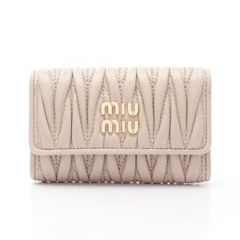 Miu Miu Miu Matelasse Key Case Leather
