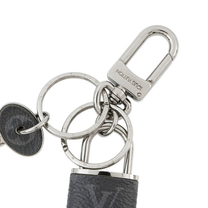 Louis Vuitton Monogram Eclipse Porte-Cls Padlock & Key M61951 Black