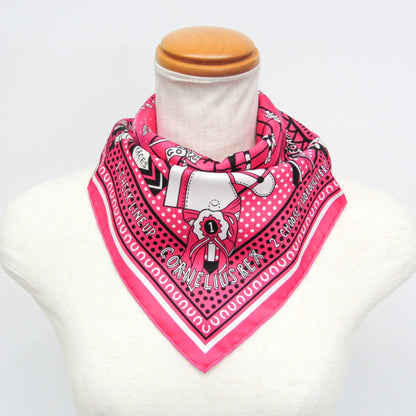 Hermes Carre 55 Hot To Tror Women'S Silk Bandana Black