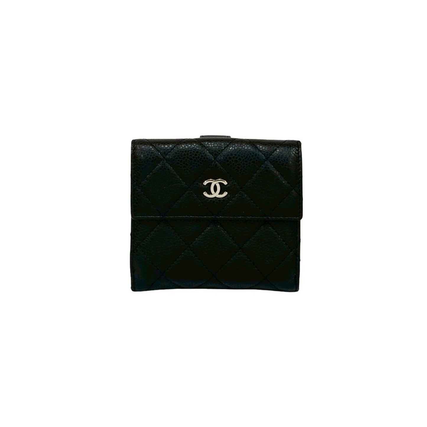 Chanel Matelasse Coco Caviar Leather Bi-Fold Wallet