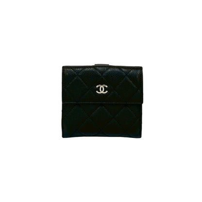Chanel Matelasse Coco Caviar Leather Bi-Fold Wallet