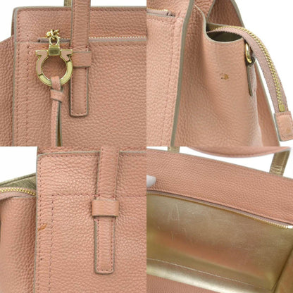 Salvatore Ferragamo Handbag Shoulder Bag Gancini Leather Coral Pink