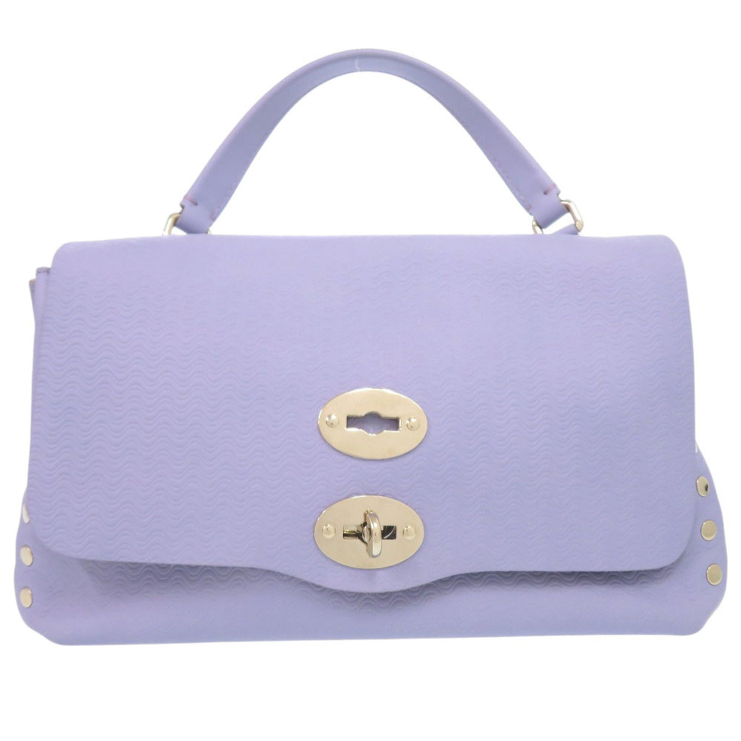 Like New Zanellato Postina L Brandine 2-Way Leather Handbag 30134005 Purple 0617