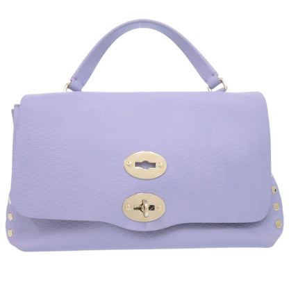 Like New Zanellato Postina L Brandine 2-Way Leather Handbag 30134005 Purple 0617