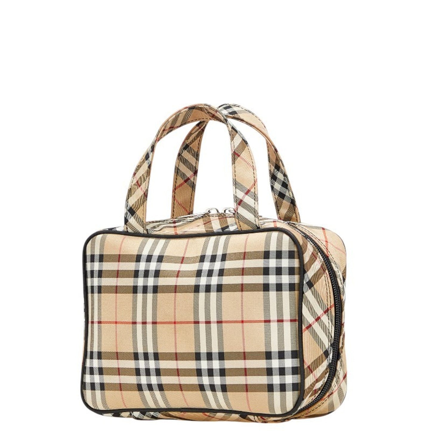 Burberry Nova Check Mini Handbag In Beige And Multicolor Canvas