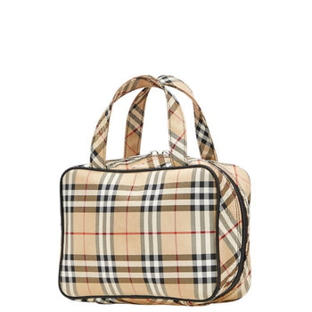Burberry Nova Check Mini Handbag In Beige And Multicolor Canvas