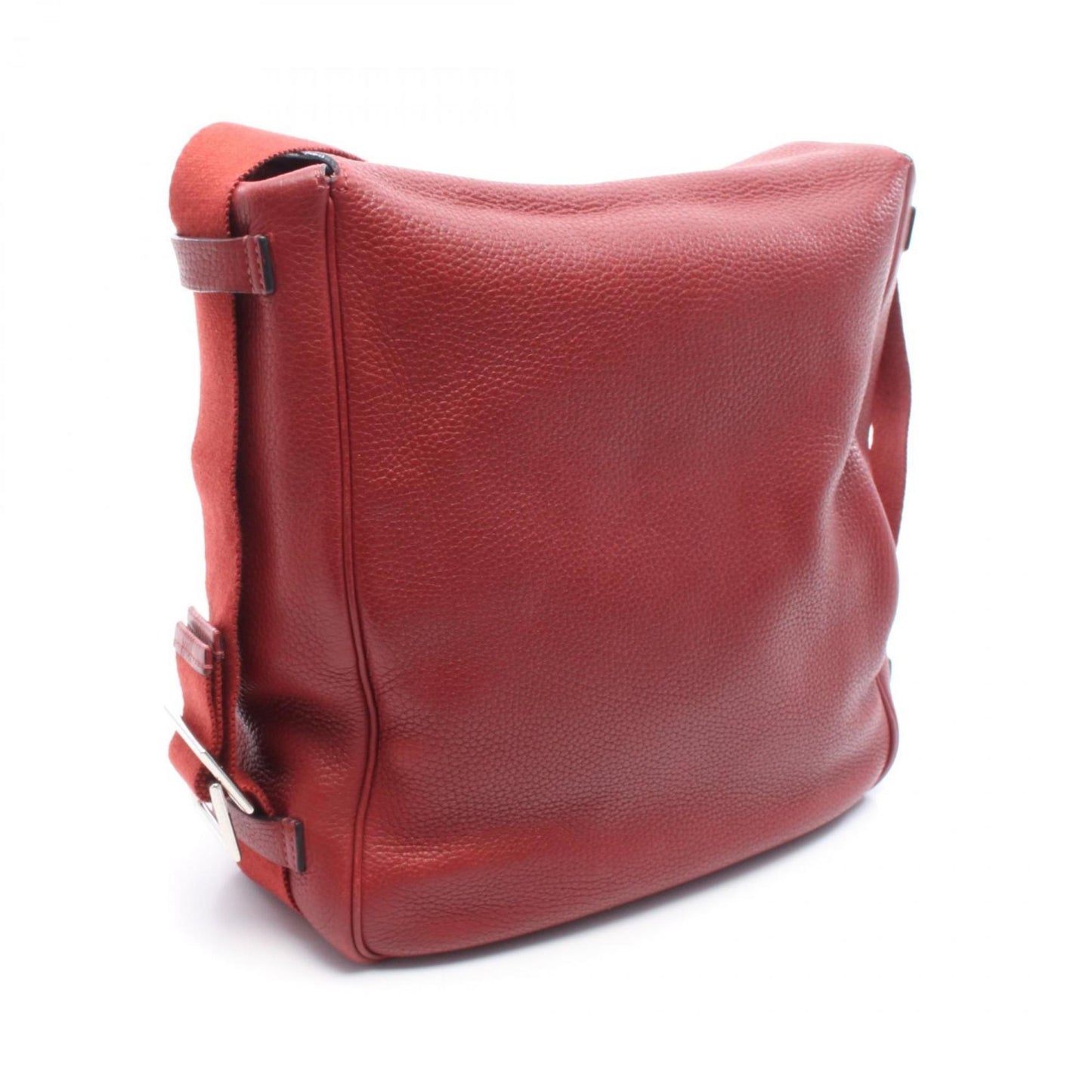 Hermes Herms Tibet Vertical Mm Rouge Garance Shoulder Bag In Taurillon Clemence Leather