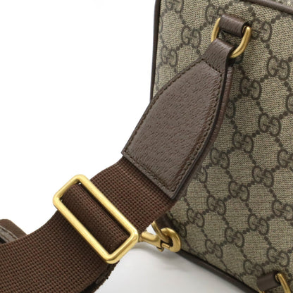 Gucci Ophidia Gg Supreme Body Bag Shoulder Sherry Line Pvc Beige Brown 752565