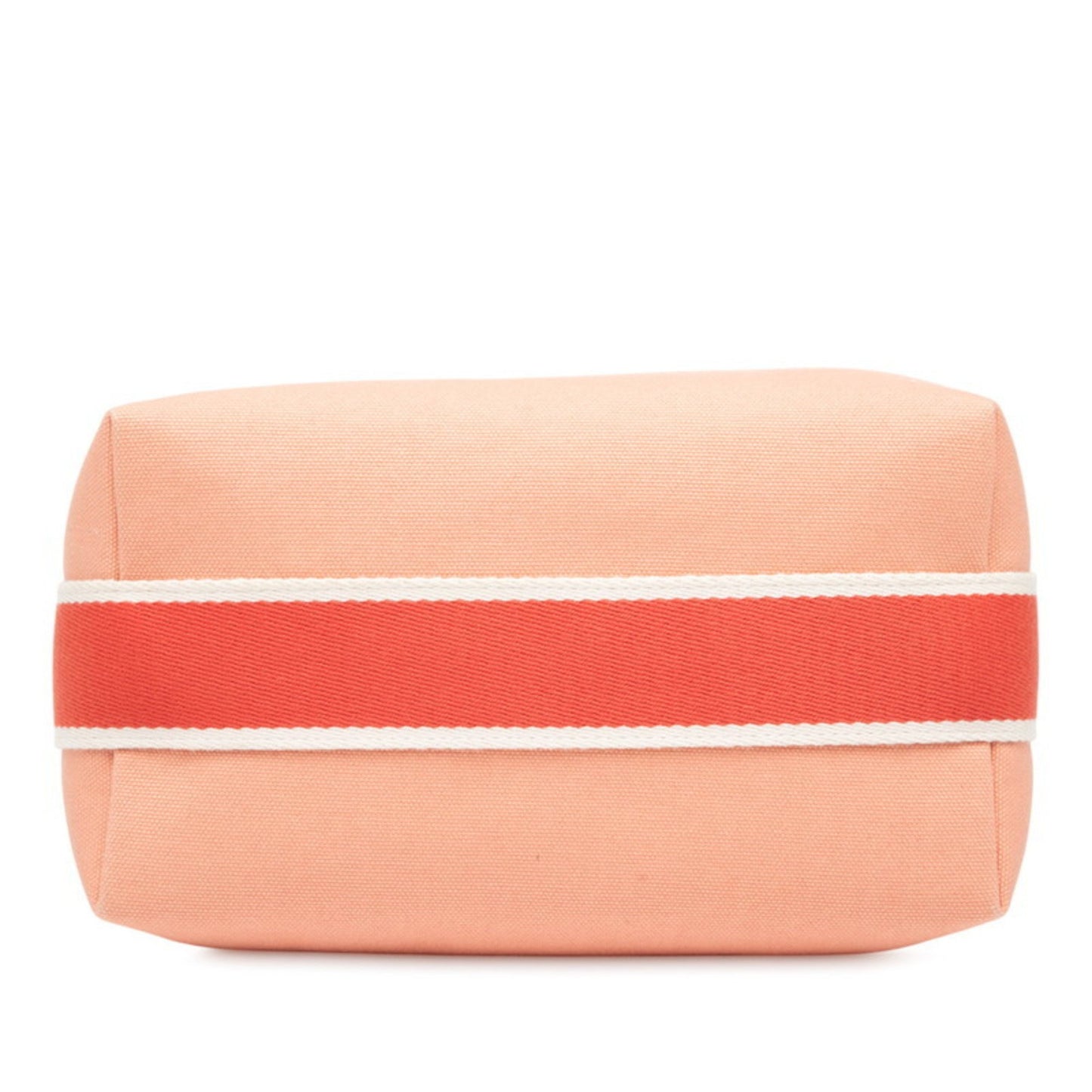 Herms Bride Brag Pm Handbag Pouch In Guava Pink With Silver Hardware And Canvas