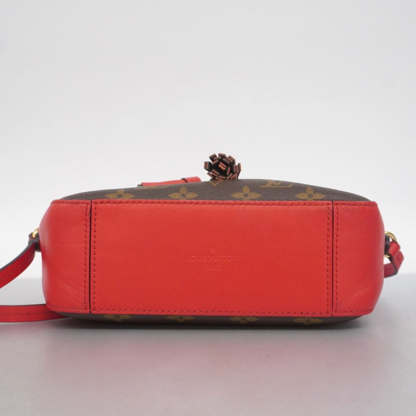 Louis Vuitton Monogram Saintonge Handbag M43556 Brown Coquelicot 2-Way Bag