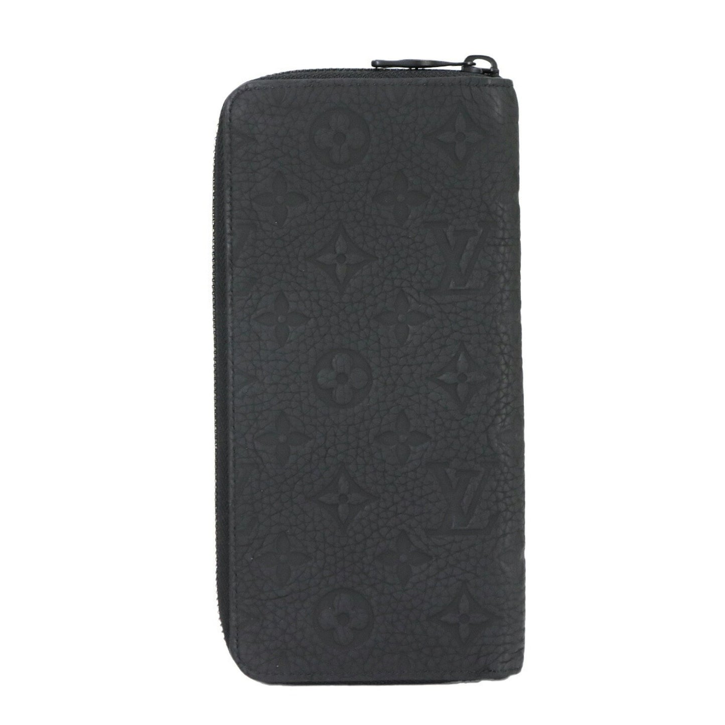 Louis Vuitton Monogram Taurillon Zippy Wallet Vertical Long In Black Leather M69047 Rfid