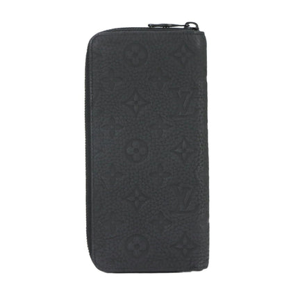 Louis Vuitton Monogram Taurillon Zippy Wallet Vertical Long In Black Leather M69047 Rfid