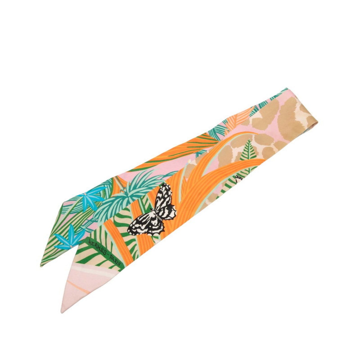 Hermes Herms Twilly Jaguar Quetzal Scarf
