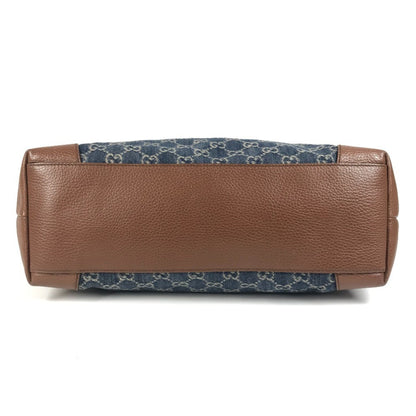 Gucci 631685 Denim Overture Ophidia Gg Medium Tote Bag Shoulder In And Leather