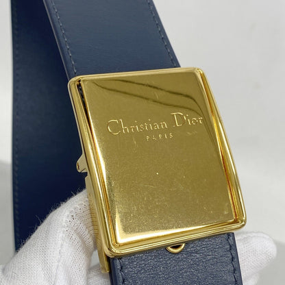 Christian Dior Montaigne Leather Shoulder Bag In Smoky Blue