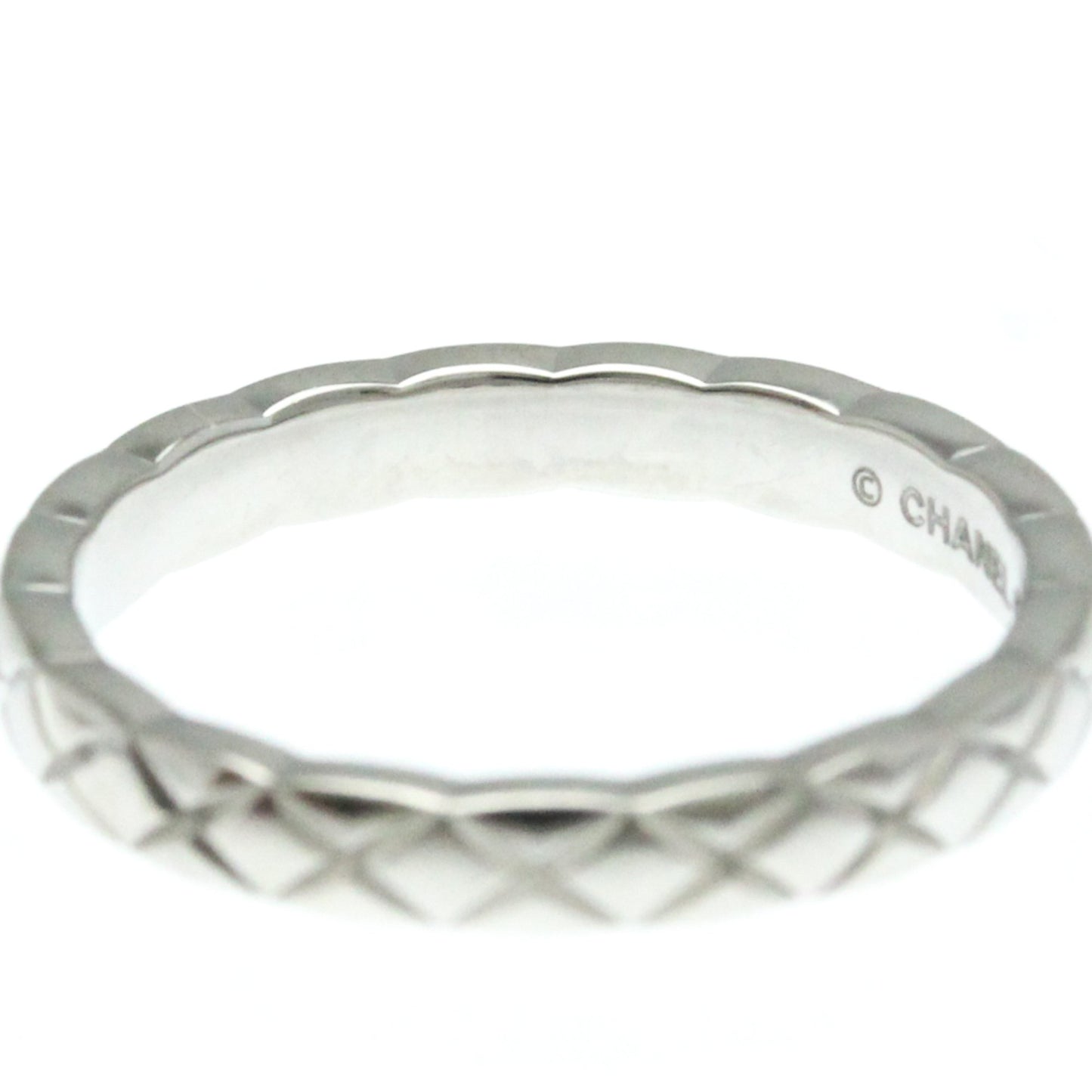 Chanel Coco Crush Ring Mini Model 1P Diamond Platinum Fashion Diamond Band Ring Silver