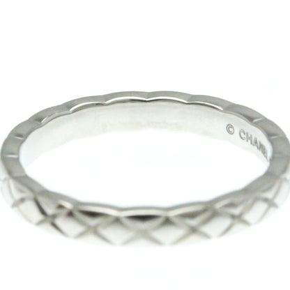 Chanel Coco Crush Ring Mini Model 1P Diamond Platinum Fashion Diamond Band Ring Silver