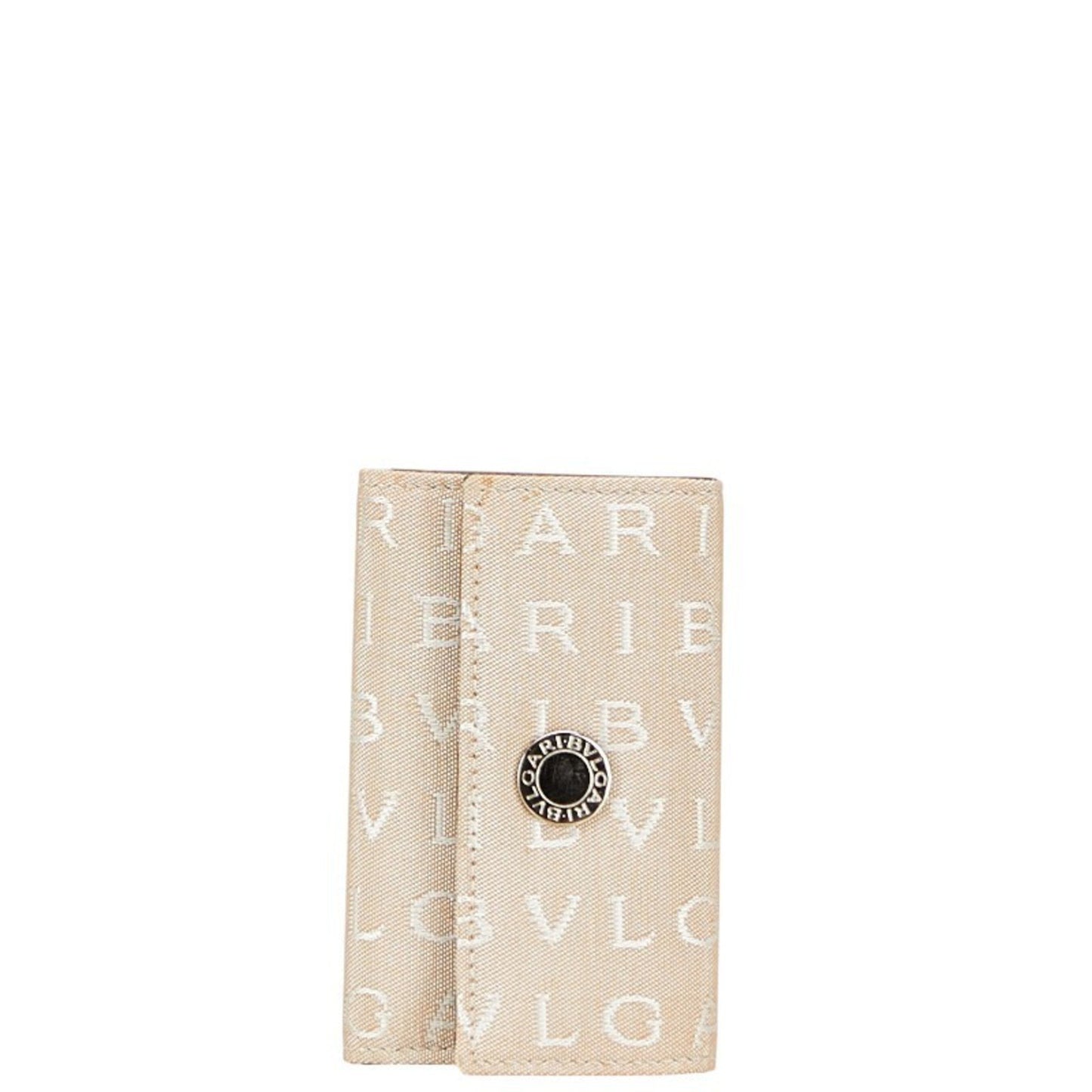 Bvlgari Logomania 6-Ring Key Case In Beige