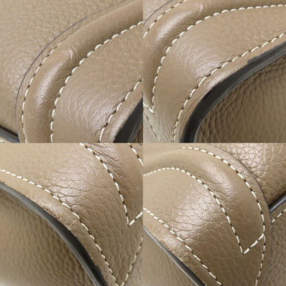 Celine Luggage Nano Shopper 189243Dru.09So 2Way Handbag Leather Sliver Greige 352527