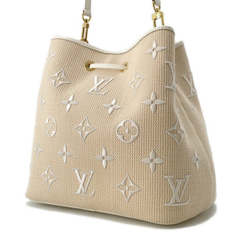 Louis Vuitton Monogram Cotton By The Pool Neo Noe Mm Shoulder Bag M22852 Louis Vuitton Beige White