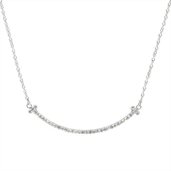 Tiffany & Co. T Smile Small Necklace With Diamonds
