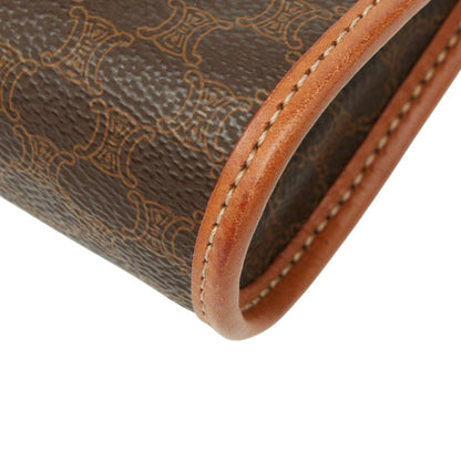 Celine Macadam Pouch Brown Leather
