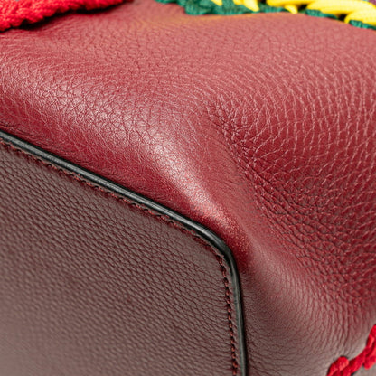 Valentino Handbag Shoulder Bag Bordeaux Multicolor Leather