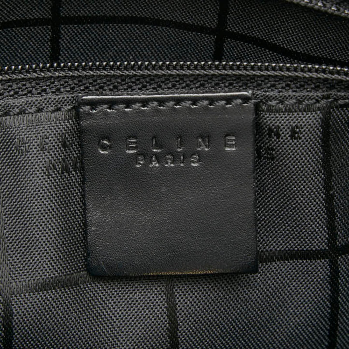 Celine C Macadam Handbag Tote Bag In Black Canvas