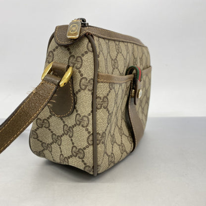 Gucci Gg Supreme Sherry Line Shoulder Bag 89 02 032 Brown