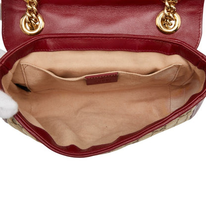Gucci Gg Marmont Quilted Chain Shoulder Bag 446744 Beige