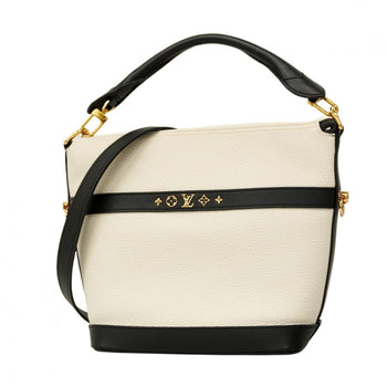 Louis Vuitton Cruiser Pm Handbag M57813 Ivory Black 2-Way Bag