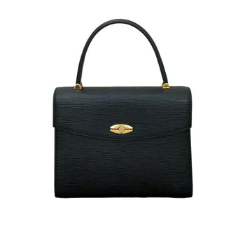 Louis Vuitton Malesherbes Turnlock Epi Leather Handbag Tote Bag In Noir