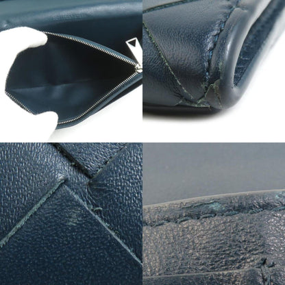 Bottega Veneta Long Wallet In Intrecciato Leather Blue-Green For Men And Women