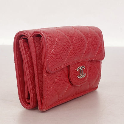 Chanel Matelasse Caviar Leather Tri-Fold Wallet