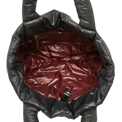 Chanel Coco Mark Cocoon Matelasse Handbag Tote Bag Black Nylon Leather